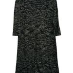 J. Jill V Neck Heathered Knit Short Sleeve Silk Blend Sweater Dress Black Size L Photo 0