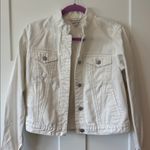A New Day White Stand Up Frayed Collar denim Jacket Size medium Photo 1