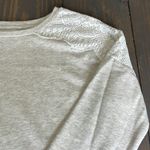 st. john's bay  Light Gray Lace Accent Sweatshirt Photo 2