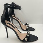 AQUA  pearl ankle strap black high heel stiletto women’s Size 8.5M- Bloomingdales Photo 6