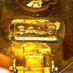 Swavorski VINTAGE S.A.L. Clip-On Earring | Bold Gold Tone Rhinestone Statement Jewelry Photo 5