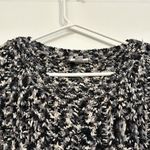LuLaRoe Women's  Black Gray White Open Knit MARIAH Chenille Sweater Size XL EUC Photo 4