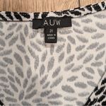 AUW Womens Plus 2X Black White Wrap Front Peplum Top Work Career Dressy Shirt Photo 1