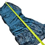 Frye and Co. velvet blouse sleeve tiered midi peasant teal floral dress Blue Size XXL Photo 9