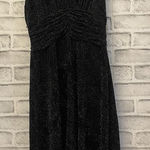 Evan Picone Women’s  black shimmery sleeveless halter deep v-neck dress Size 6 Photo 0