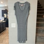 Anthropologie  Saturday Sunday Striped Fitted Midi Dress SMALL Photo 1