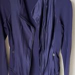 Lululemon  emerge renewed deep navy purple asymmetrical zip jacket Photo 10