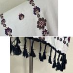 Coco + Carmen Boho White Printed Tassel Open Front Kimono Photo 10