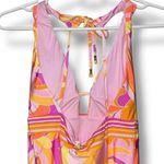 Sunshine 79 women’s size 2 multi Plunge Mio One Piece Swimsuit removable pads Pink Photo 5