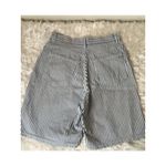 Vintage High Waist Blue Striped Jean Shorts 29" waist Fisherman Core Photo 3