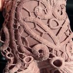 Davi & Dani  Mauve lace crochet top dress size Large Photo 4