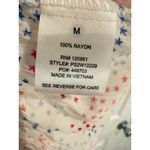 One Shoulder Top Star Print Ruffle Sleeveless White Red Blue Size M Size M Photo 2