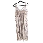 Bloomchic NWT  Beige Brown Print Surplice Neckline Sleeveless Midi Dress 18/20 Photo 1