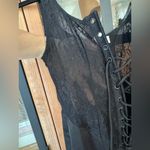 Meshki  Corset maxi dress lace sexy bodycon drop waist octavia goth laceup satin Photo 9