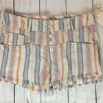Free People Beige Striped High-Rise shorts Size 8 Photo 0