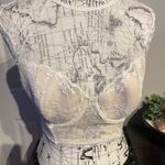 Victoria's Secret Victoria’s Secret Lace Crochet Keyhole Cutouts Floral Vintage y2k Coastal Coquette Western Bra sleep wear Corset Photo 0