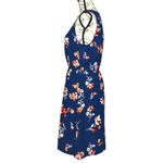 41Hawthorn MEDIUM PETITE Trisha Split Neck Dress Stitch Fix Floral Elastic Waist Blue Photo 2