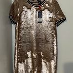 True Religion NWT  M black gold sequin dress wipe up and down sequin design Photo 1