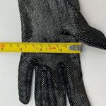 Dot Metallic Silver Stretch Gloves Long Party Cocktail Formal Photo 3
