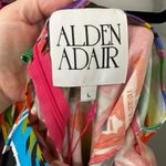 NWT Alden Adair Shoshana Dress Casablanca Print Halter Fringe Size Large Orange Photo 7