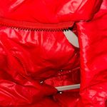 Women’s Red lightweight Puffer Hoodie Jacket(Size Medium) Photo 3