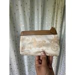 Coach Signature Horse Carriage Signature Design Leather Trim Zip Wristlet Photo 2