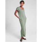 Athleta  Martinique Maxi Dress Women's M Green Short Sleeve Long Photo 1