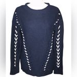 Venus  Navy Sweater with White Detailing Sz Xs & fits Sz small Photo 1