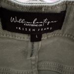 Women's Willow Boutique x Risen Distressed Large‎ High Rise Olive Denim Short Green Photo 9