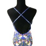 Primavera Womens Formal Dress Blue Floral Sequined Size 2 Photo 3