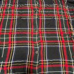 Loft Tartan Holiday Plaid Button Back Balloon 3/4 Sleeve Blouse SZ M Xmas Cabin Photo 9
