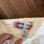 Urban Outfitters  white ribbed ruffle sleeve white cropped blouse Photo 1