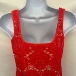 Free People Intimately  Crochet Bodycon Dress Sz M/L Coral Festival Coquette Y2K Photo 7