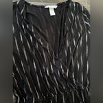 H&M Women Black Printed Jersey playsuit Romper summer vacation large Photo 3