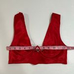 Oh Polly  Red Satin Underwire Crop Top Size 2 US / UK 6 Photo 3