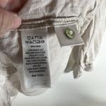 C&C California C & C California Womens M 100% Linen Button Up Blouse Long Sleeve Tan Beach Photo 4