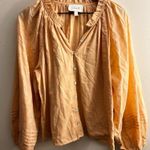 Anthropologie Cleobella  Antonia Puff Sleeve Button Down Peasant Top light peach Photo 1