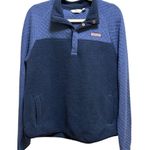 Vineyard Vines  Mixed Media Sherpa Shep Shirt Pullover in Blue Quilted Fleece L Photo 0