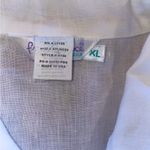 Fresh Produce  shirt woman’s Xl White linen button Up top coastal casual comfy Photo 5