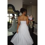 FAVORITE DAUGHTER White Cotton Strapless Favorite Linen Midi Dress Size 8 Photo 13