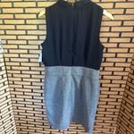 Liz Claiborne Liz‎ Claiborne Black And Gray Tie Neck Dress Size 8 Photo 1