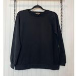 LILLA P Womens Black Crewneck Pullover Sweatshirt Athleisure Size S Photo 0