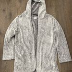 PINK - Victoria's Secret Victoria’s Secret VS PINK frosted gray sherpa fuzzy cozy hoodie open cardigan Photo 0