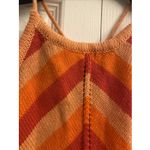 RUNAWAY THE LABEL Runaway Womens 4 Orange Striped Halter Neck Sleeveless Knit Mini Dress Coconut Photo 1