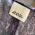 Isabel Marant  Lonea Animal Print Ruched Blouse Top Womens Silk Size 40 (Medium) Photo 4