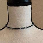 Women’s Dainty Bead Costume Necklace Beaded Blue Glass Choker Photo 2