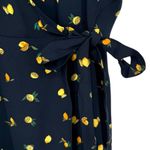 J.Crew Womens Short Sleeve Drapey Twill Lemon Print Wrap Dress Size 20 Novelty Photo 7