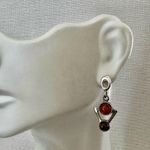 Vintage Sterling Silver Multitone Baltic Amber Earrings Photo 1