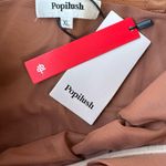 NWT Popilush Leather Corset Bodysuit V Neck Thong Shapewear Top XL Brown Photo 7