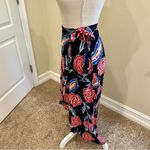 Roxy Missing You Midi Wrap Skirt Black Floral Rose Size XS Photo 5